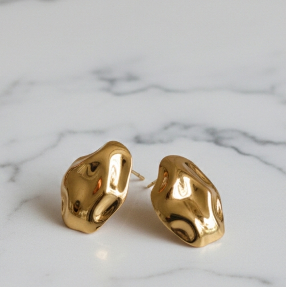 Sculpted Gold Earrings